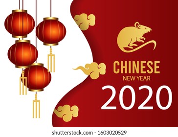 Happy new year, 2020, Chinese new year greetings, Year of the Rat