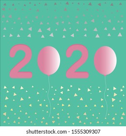 Happy New Year 2020 or Christmas card, Happy New Year or Christmas background, wishing card to everyone