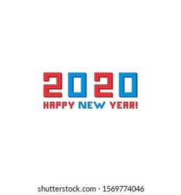 Happy new year 2020 color full for kids.