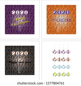 Happy New Year 2020 and color backgrounds