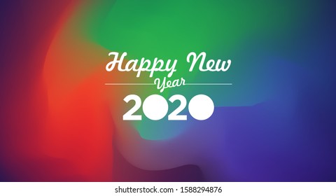 Happy New Year 2020. Colorful Vector Illustration