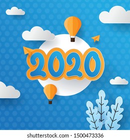 happy new year 2020 creative background 