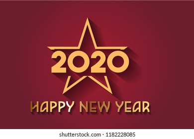 Happy New Year 2020 Design. 