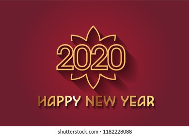 Happy New Year 2020 Design. 
