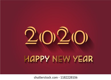 Happy New Year 2020 Design. 