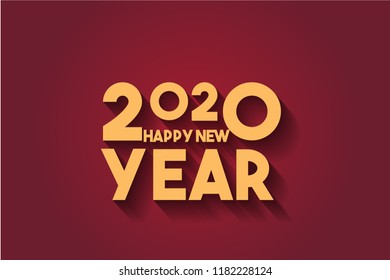 Happy New Year 2020 Design. 