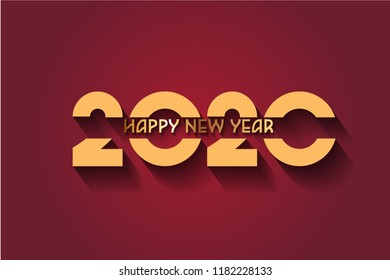 Happy New Year 2020 Design. 