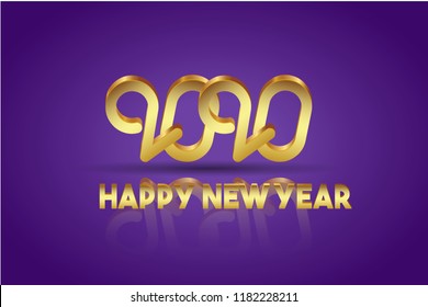 Happy New Year 2020 Design. 