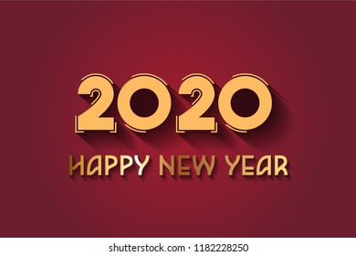Happy New Year 2020 Design. 