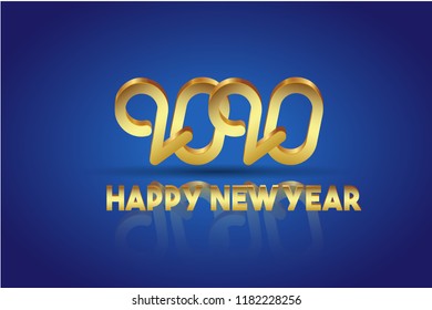 Happy New Year 2020 Design. 