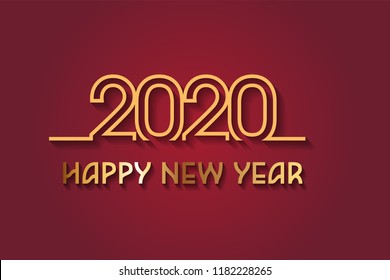 Happy New Year 2020 Design. 