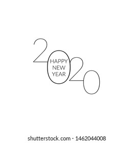 Happy New Year 2020 Design Elements. Cover for business need. Brochure design template, banner and card. 