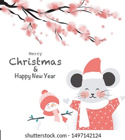 Happy new year 2020 design of vector.