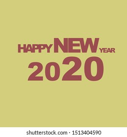 Happy new year 2020 design template. Design for calendar, greeting cards or print.