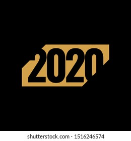 Happy new year 2020 design template. Design for calendar, greeting cards or print.