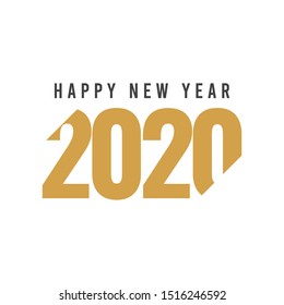 Happy new year 2020 design template. Design for calendar, greeting cards or print.