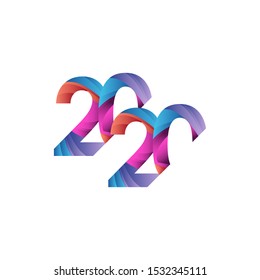 Happy new year 2020 design template. Design for calendar, greeting cards or print.