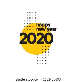 Happy new year 2020 design template. Design for calendar, greeting cards or print.