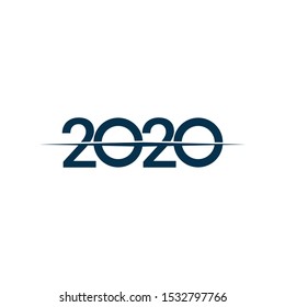 Happy new year 2020 design template. Design for calendar, greeting cards or print.