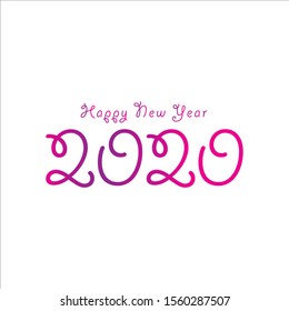 Happy new year 2020 design template. Design for calendar, greeting cards or print.