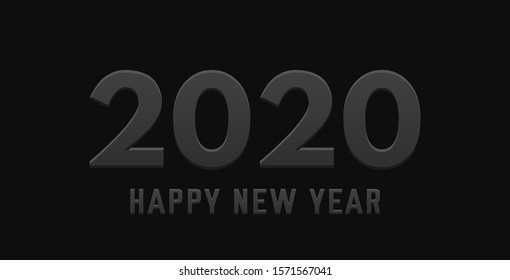 Happy new year 2020 design template. Vector illustration
