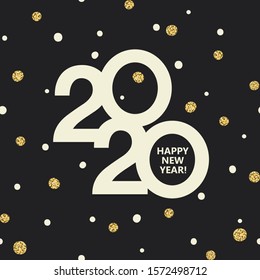 Happy new year 2020 design template. Design for calendar, greeting cards or print.