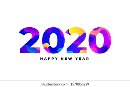 Happy new year 2020 design template for your flyer, banner, background and calendar