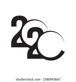 Happy new year 2020 design template. Design for calendar. greeting card or print