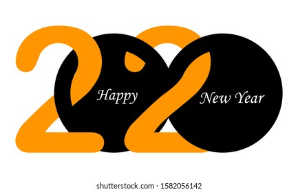 Happy new year 2020. Design for calendar. 2020 Vector. Vector Illustration.