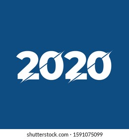 Happy new year 2020 design template. Design for calendar, greeting cards or print.