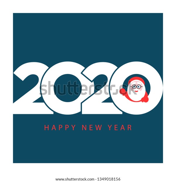 Happy New Year 2020 Gift Card Stock Vector Royalty Free