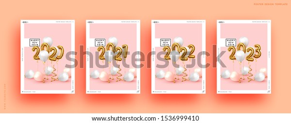 Happy New Year 2020 Golden Number Stock Vector (Royalty Free) 1536999410