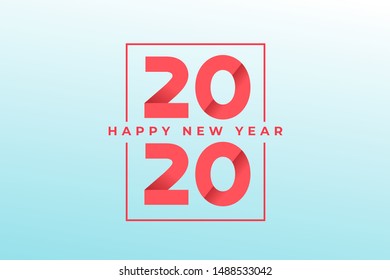 Happy new year 2020 greeting card design