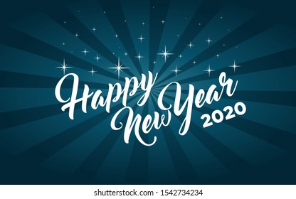 Happy new year 2020 greeting card