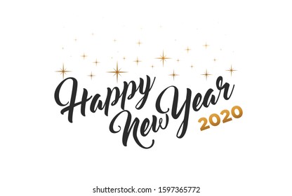 Happy new year 2020 greeting card banner