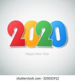 Happy new year 2020  greeting card. Vector illustration eps10