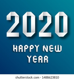 Happy new year 2020 . Greetings card. abstract background. Vector illustration.