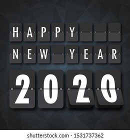 Happy new year 2020 . Greetings card. abstract background. Vector illustration.