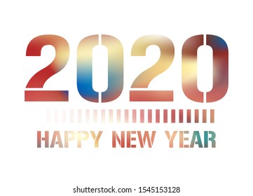 Happy new year 2020 . Greetings card. abstract background. Vector illustration.