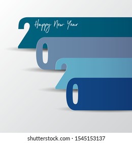 Happy new year 2020 . Greetings card. abstract background. Vector illustration.