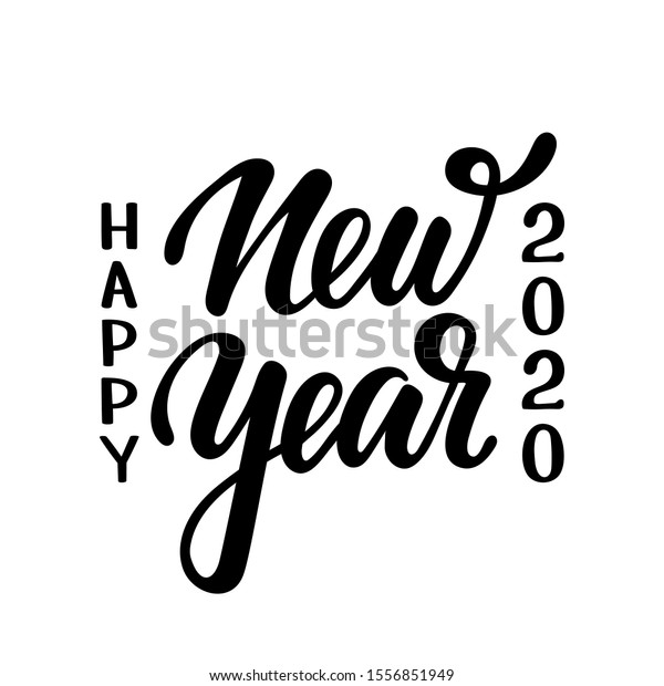 Happy New Year 2020 Hand Drawn Stock Vector Royalty Free 1556851949