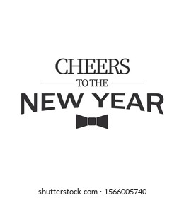Happy New Year 2020, holiday, simple lettering typography, gift or invitational card, invitation EPS Vector