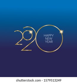 HAPPY NEW YEAR 2020 Holiday greeting card
