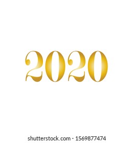 Happy new year 2020 icon logo vector in trendy design