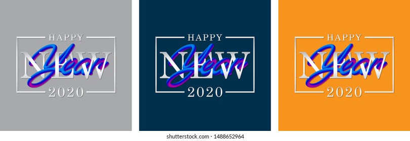 Happy New Year 2020 Illustration Vector