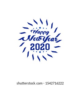 Happy new year 2020 illustration vector