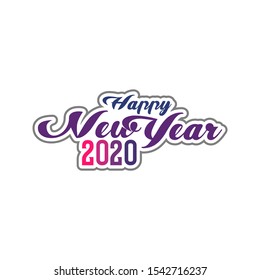 Happy new year 2020 illustration vector