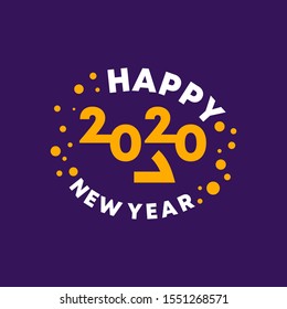 Happy New Year 2020 Illustration Vector