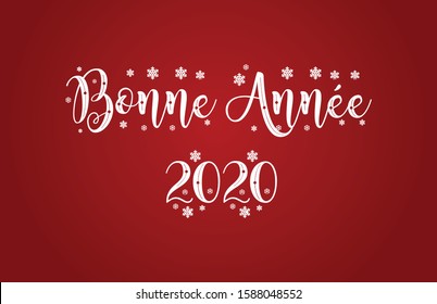 Happy New Year 2020 Illustrator Vector (French Speak: Joyeux Noel et Bonne Annee)