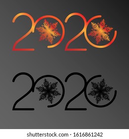Happy new year 2020 image vector. Modern logo vector. eps 10 vector